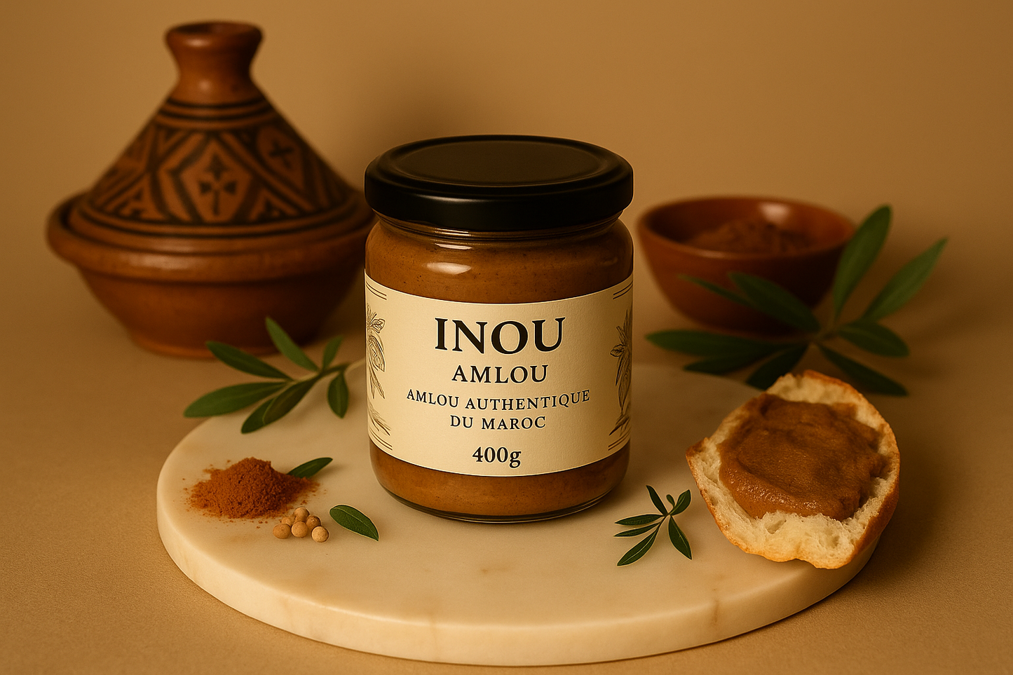 AMLOU AMANDE BIO - PÂTE À TARTINER BERBÈRE MAROCAINE